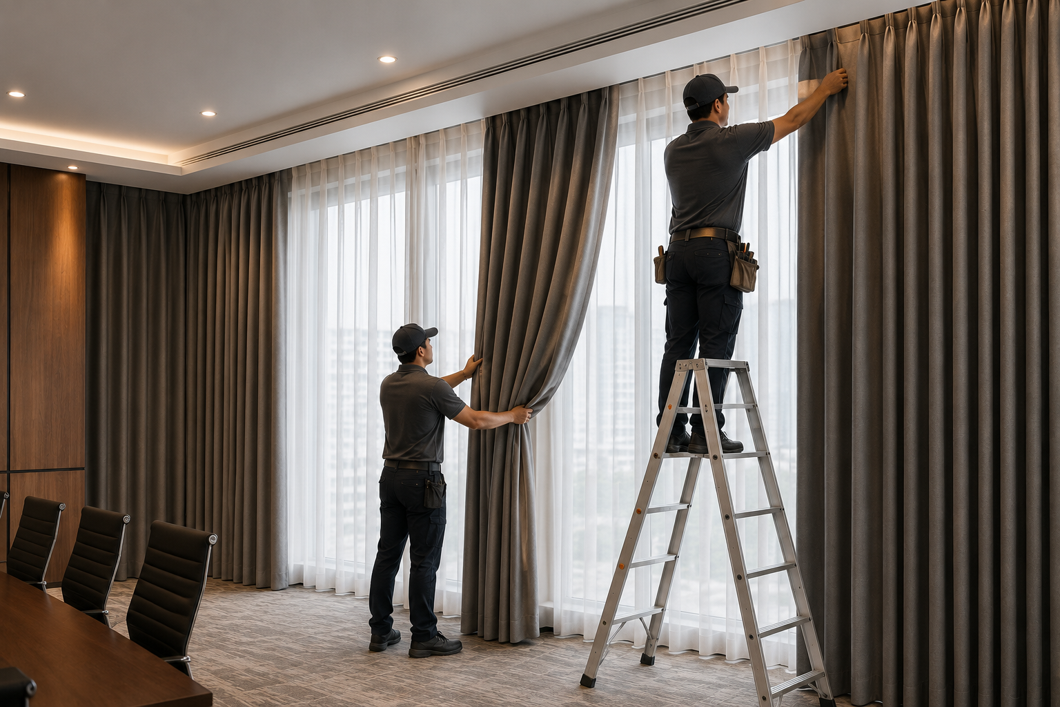 Commercial Curtain Installation