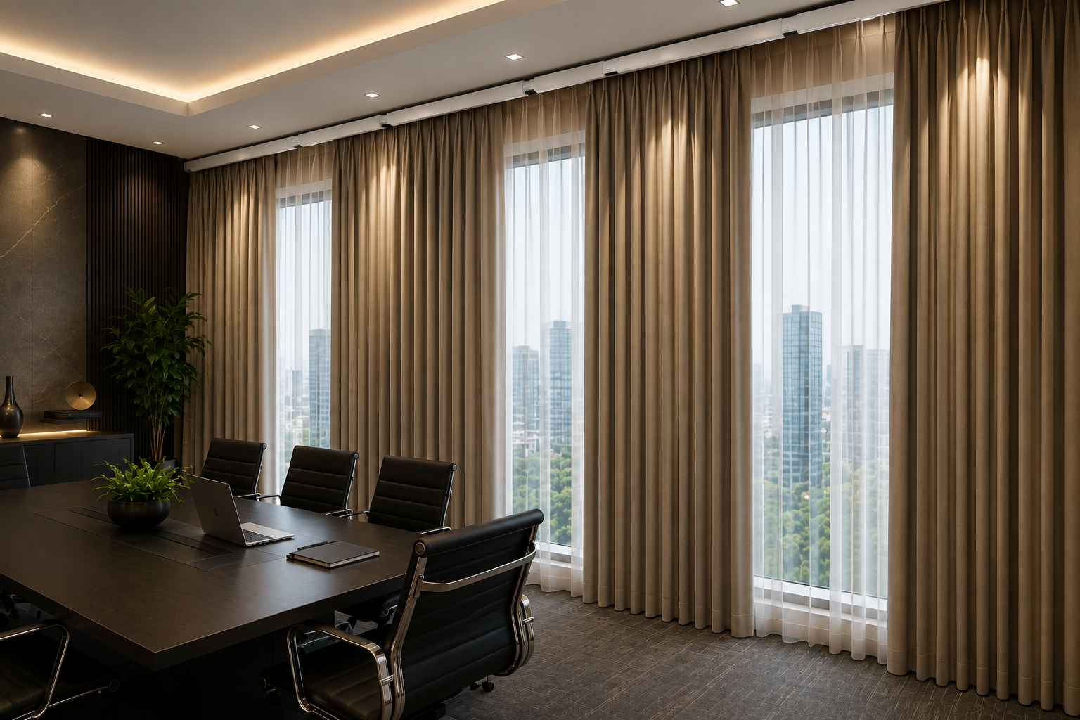 Motorized Commercial Curtains